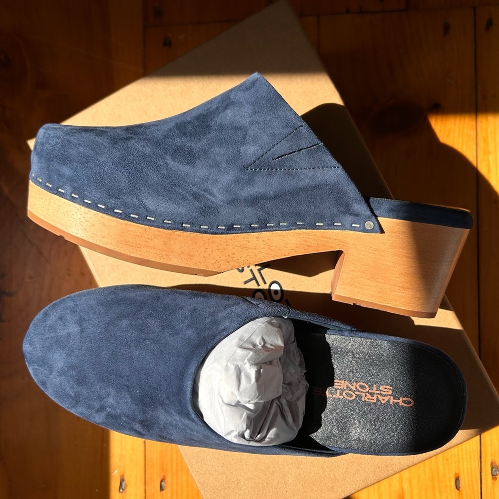 Charlotte Stone Martino Clog in Navy